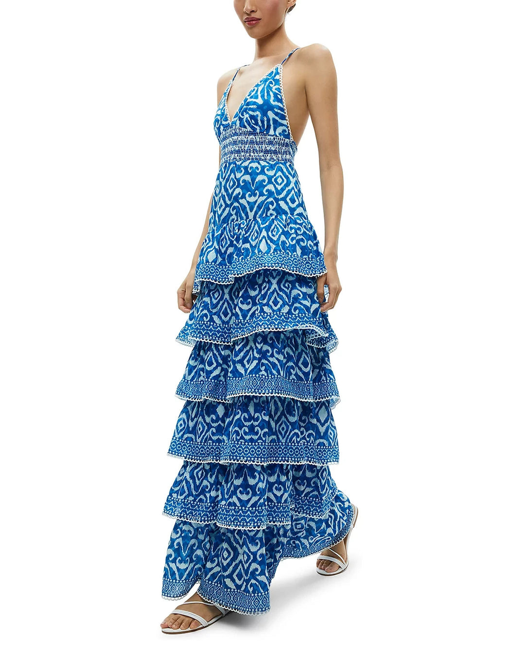 Alice and Olivia Imogene Tiered Maxi Dress MSRP $660