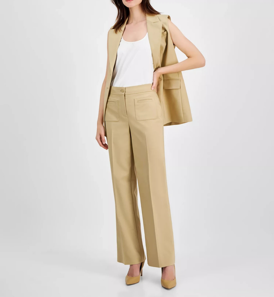Anne Klein Women's Patch-Pocket Trousers MSRP $89