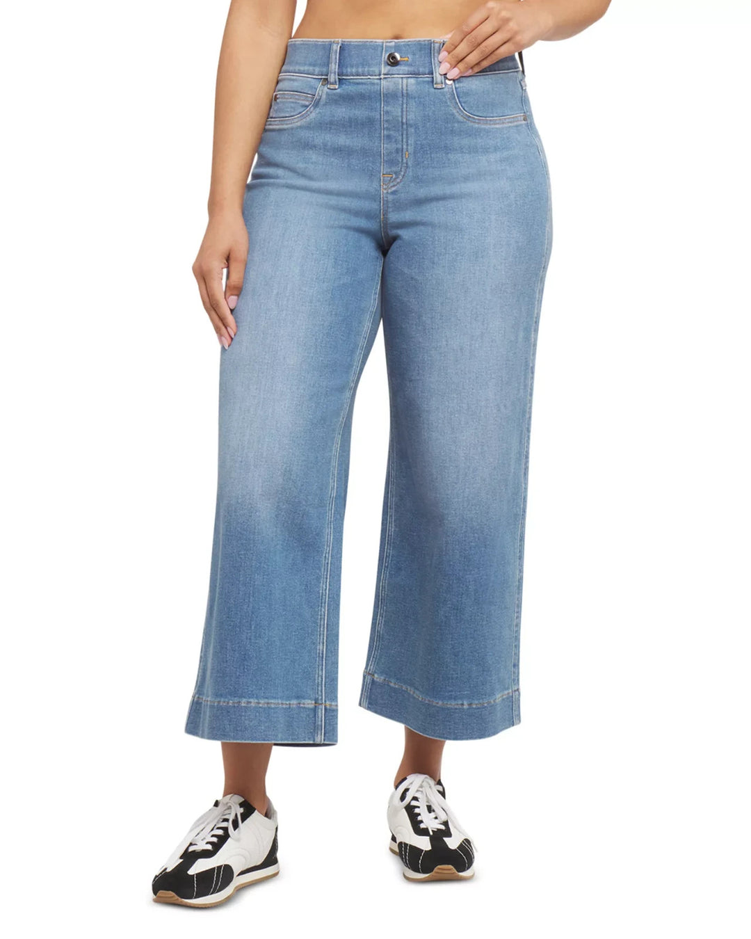 SPANX® Cropped Wide Leg Jeans MSRP $148