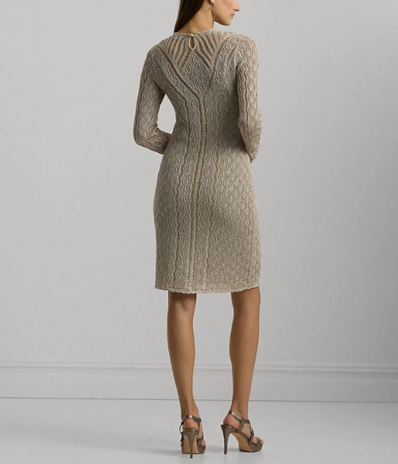 Lauren Ralph Lauren Linen-Blend Sweater Dress MSRP $295