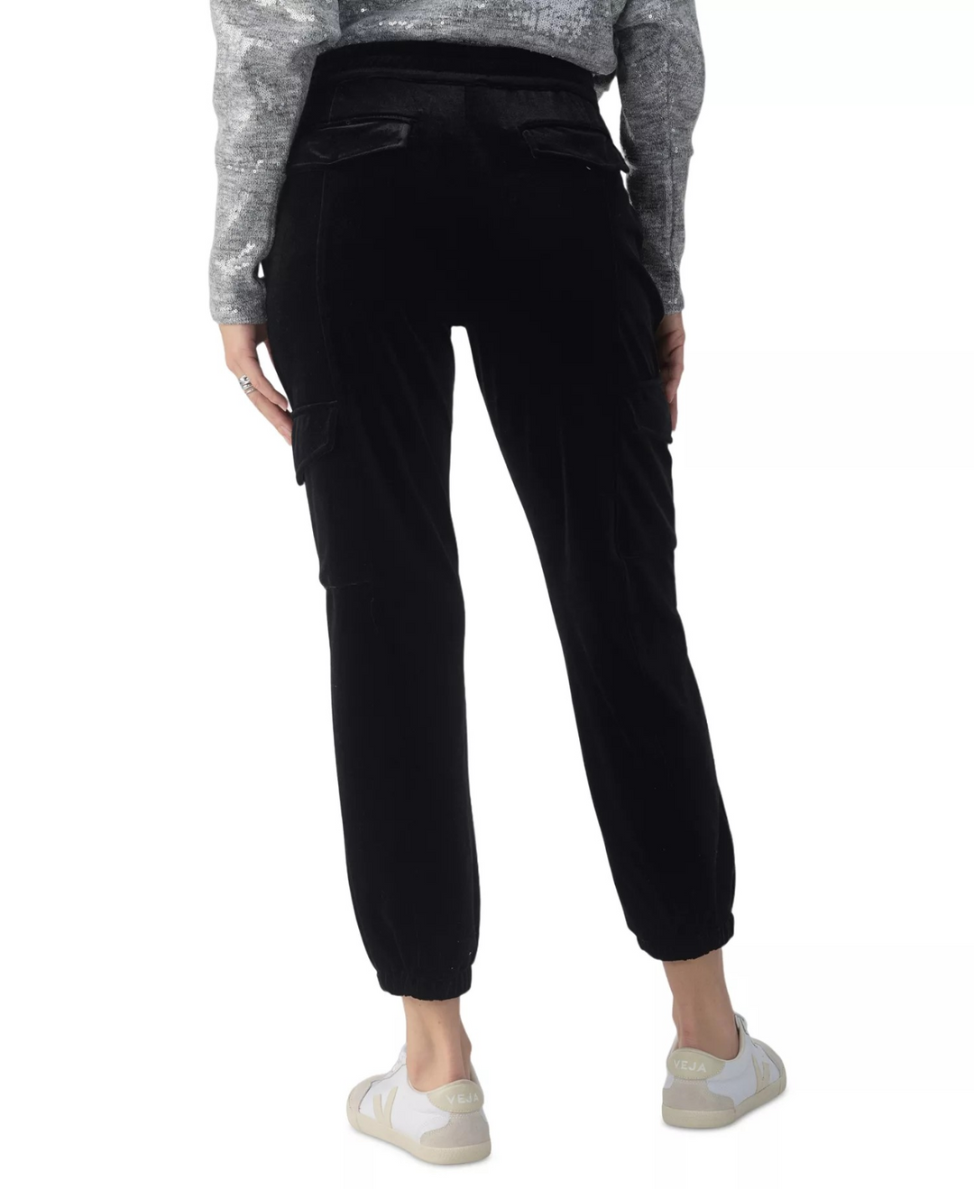 Sanctuary Women's Rebel Velvet Cargo Jogger Pants MSRP $98