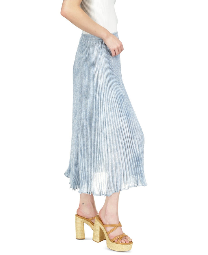 MICHAEL Michael Kors Tonal-Print Pleated Midi Skirt MSRP $175