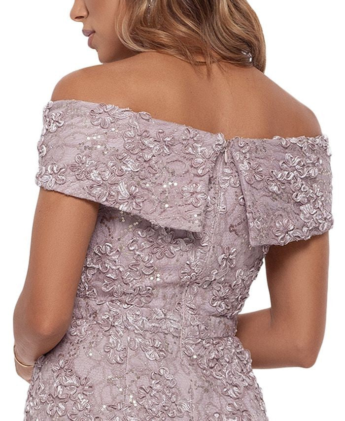 XSCAPE Off-The-Shoulder Lace Gown $289
