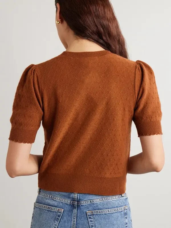 Frame the Cashmere Pointelle Cardigan MSRP $498