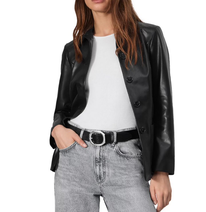 rag & bone Drew Faux Leather Jacket MSRP $558