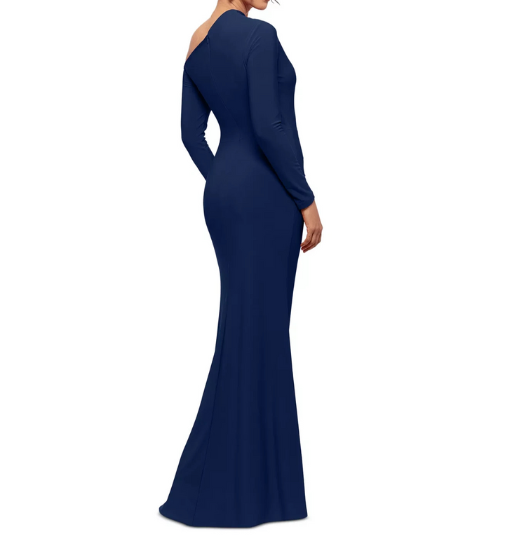 Betsy & Adam Women's One-Shoulder Side-Slit Dress MSRP $209