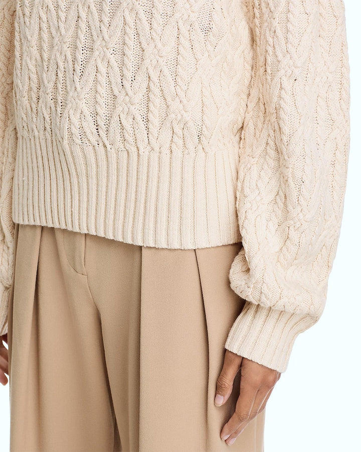 FRENCH CONNECTION Layon Cable Knit Sweater MSRP $158