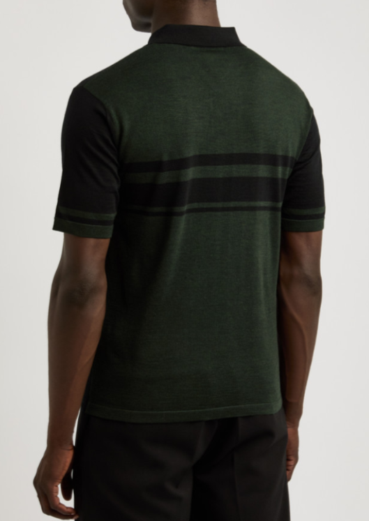 Wales Bonner Dawn Striped-intarsia Wool Polo Shirt