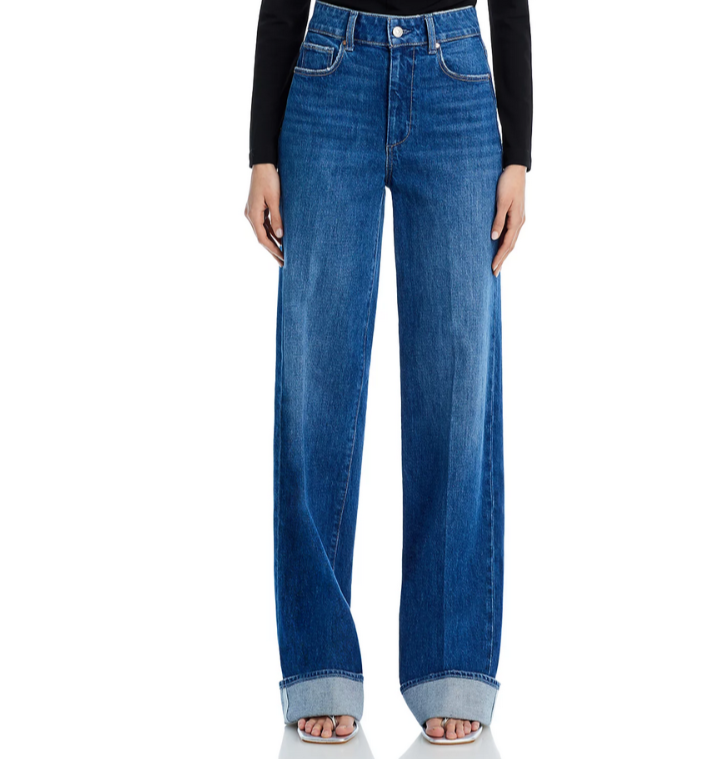PAIGE Sasha High Rise Wide Cuff Jeans MSRP $279