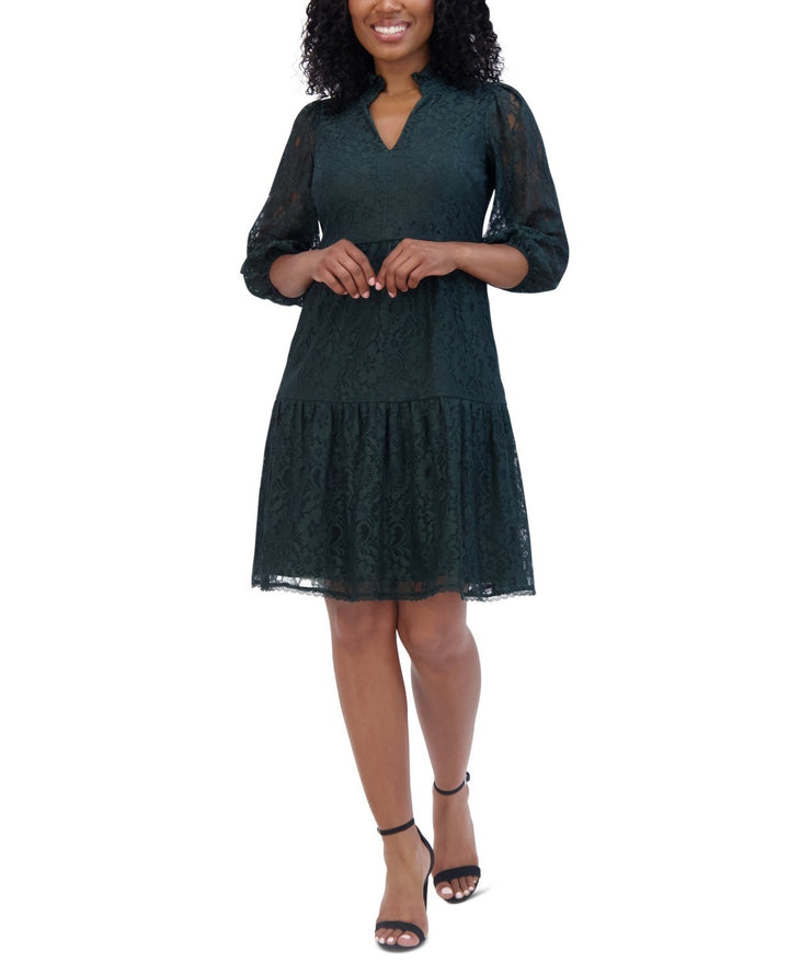 Jessica Howard Lace Balloon-Sleeve A-Line Dress MSRP $129