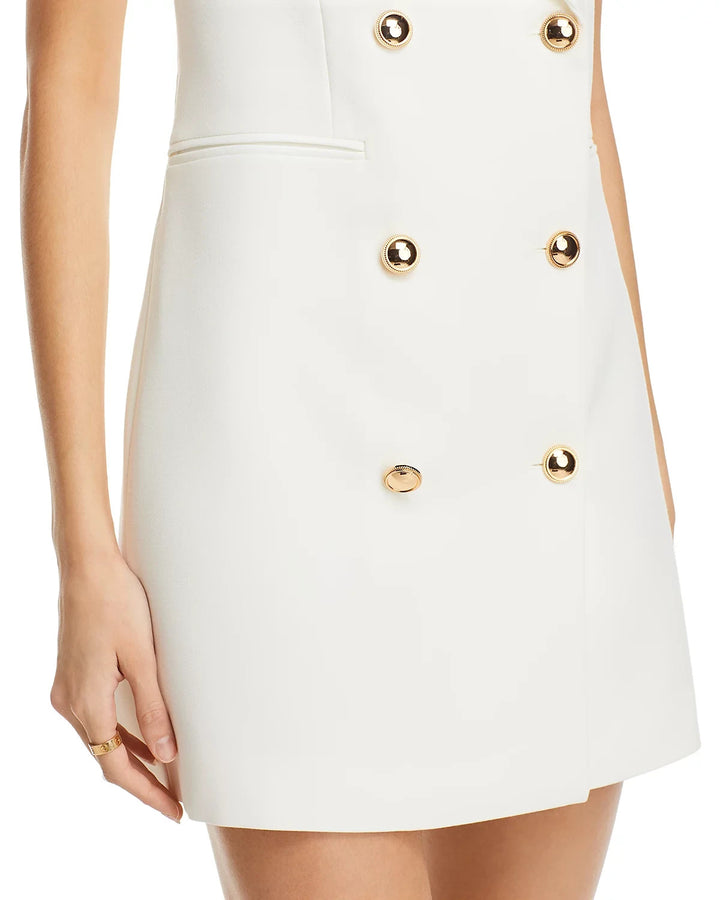 FRENCH CONNECTION Whisper Sleeveless Tux Mini Dress MSRP $138