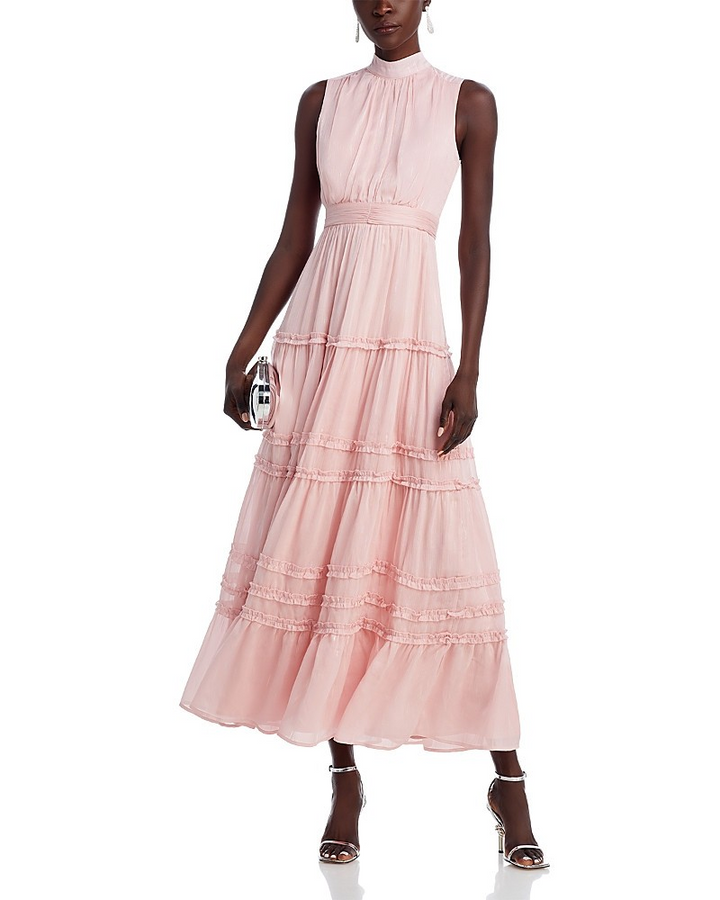 AQUA Tiered Sleeveless Maxi Dress MSRP $118
