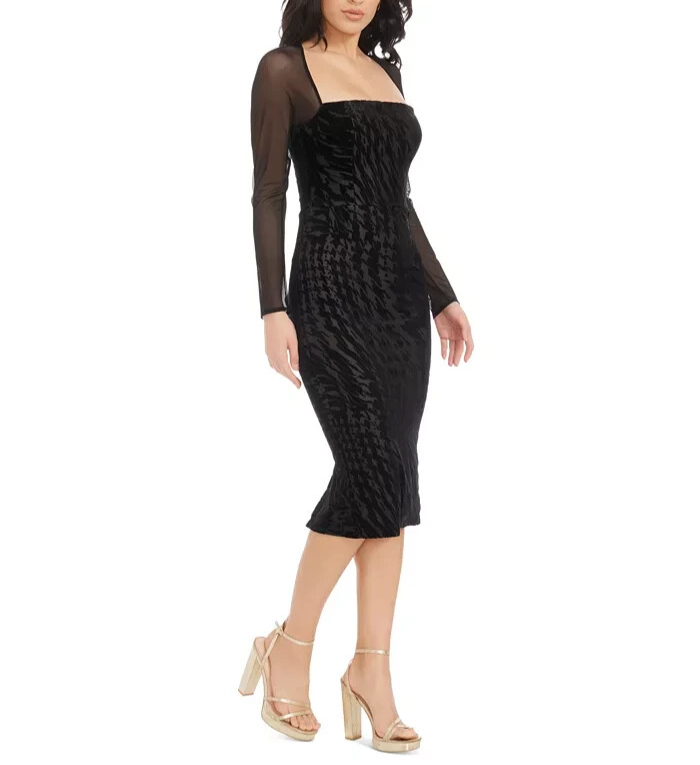 Dress the Population Women's Kimora Velvet Bodycon Dress MSRP $248