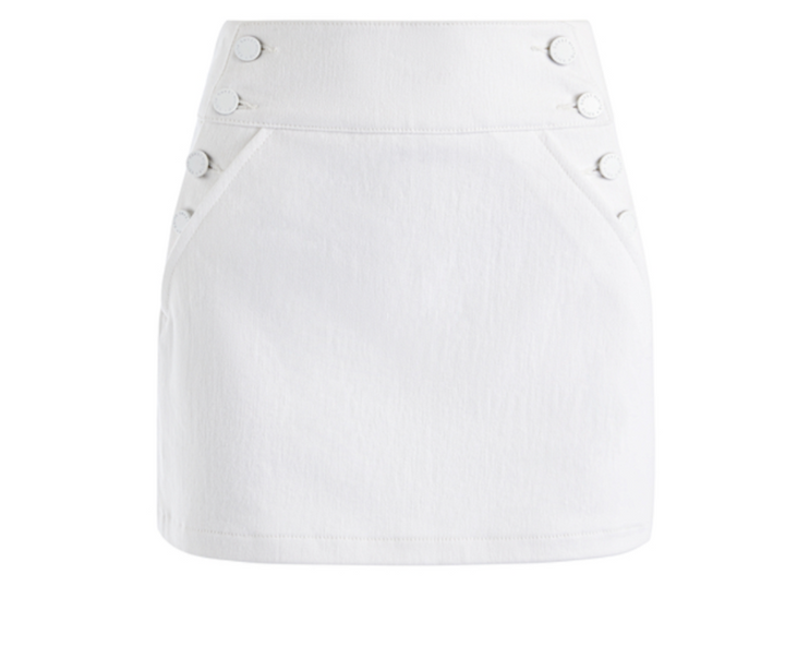Alice and Olivia Donald High Rise Side Button Mini Skirt MSRP $265