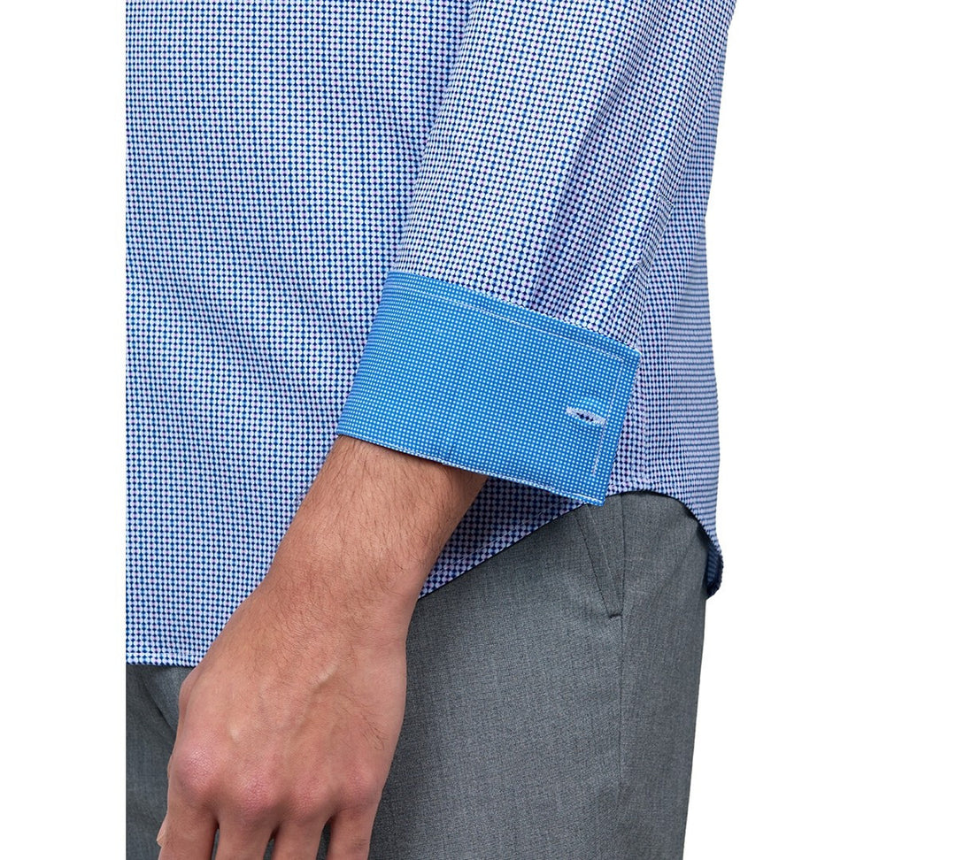 ConStruct Slim Fit Geo Performance Stretch Cooling Comfort Dress Shirt MSRP $69