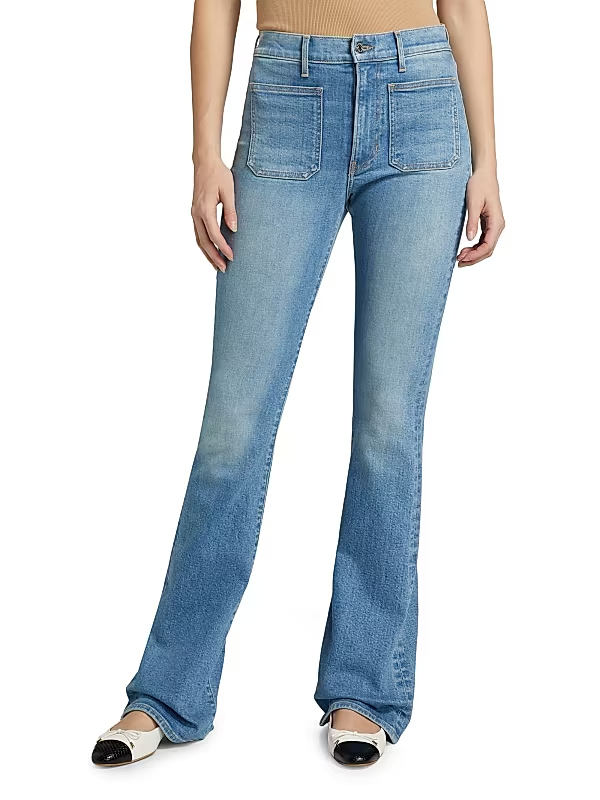 Veronica Beard Beverly High-Rise Skinny Flare Jeans MSRP $348