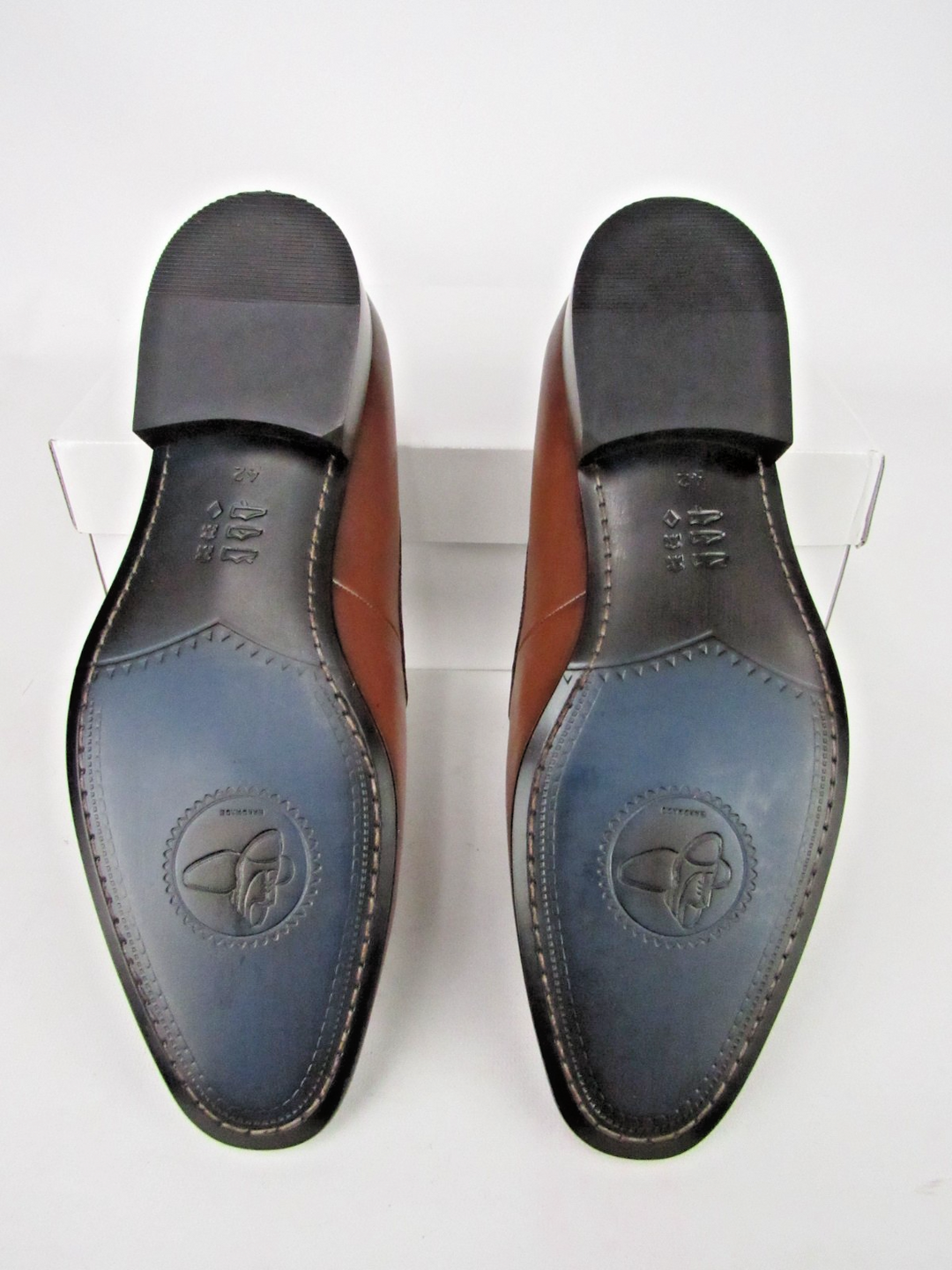 Elegant Men’s Classic Brown Genuine Leather Loafers – Handcrafted Size EU 42