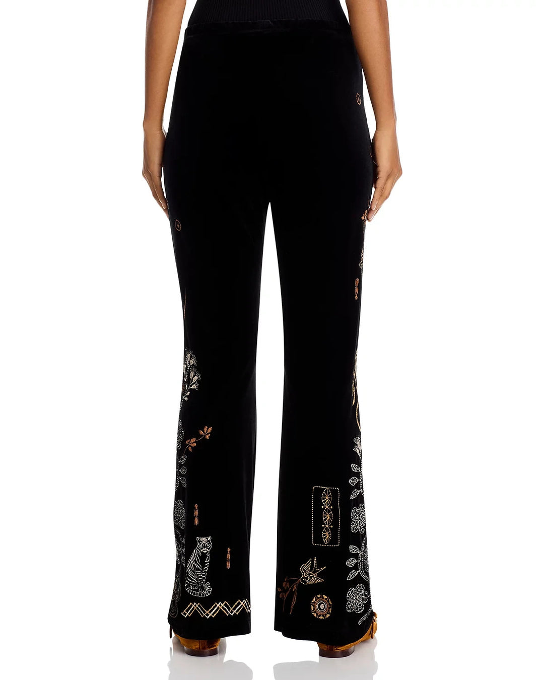 Johnny Was Stretch Velvet Slim Bootcut Pants MSRP $150