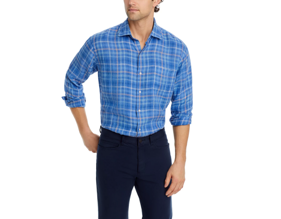 Peter Millar Crown Ashore Linen Sport Shirt MSRP $160