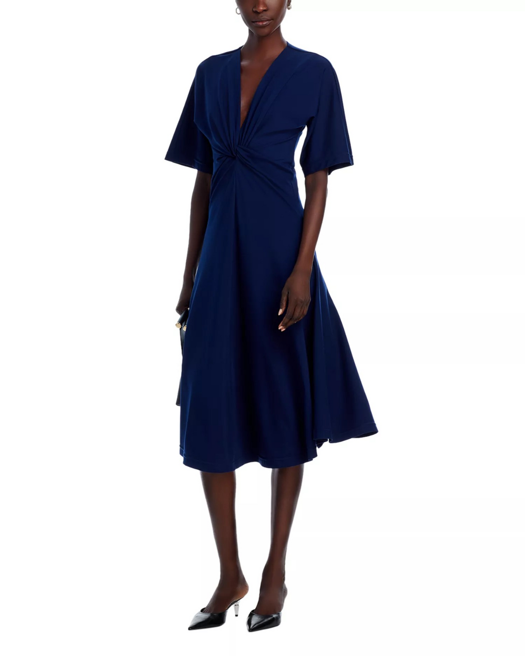 Derek Lam 10 Crosby Lorraine Twist Front Midi Dress MSRP $395