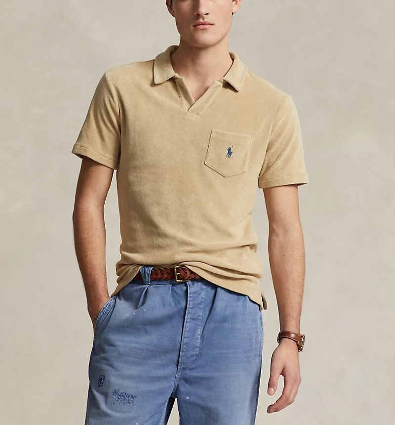 POLO RALPH LAUREN Custom Slim Fit Terry Polo Shirt MSRP $110