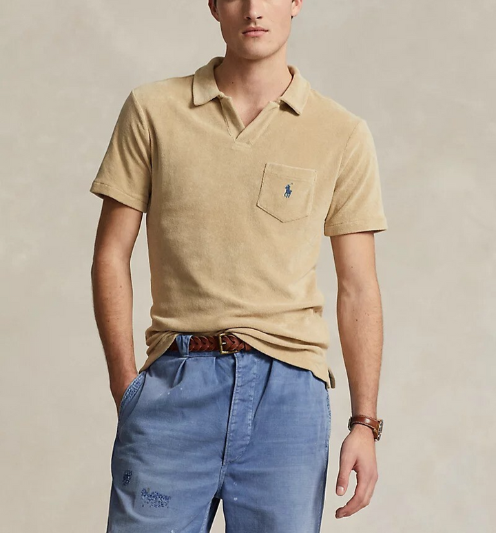 POLO RALPH LAUREN Custom Slim Fit Terry Polo Shirt MSRP $110