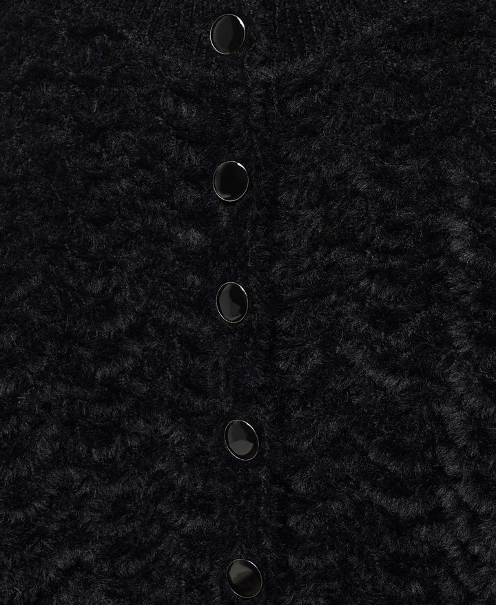 MANGO Women's Faux Fur Knit Cardigan MSRP $99.99