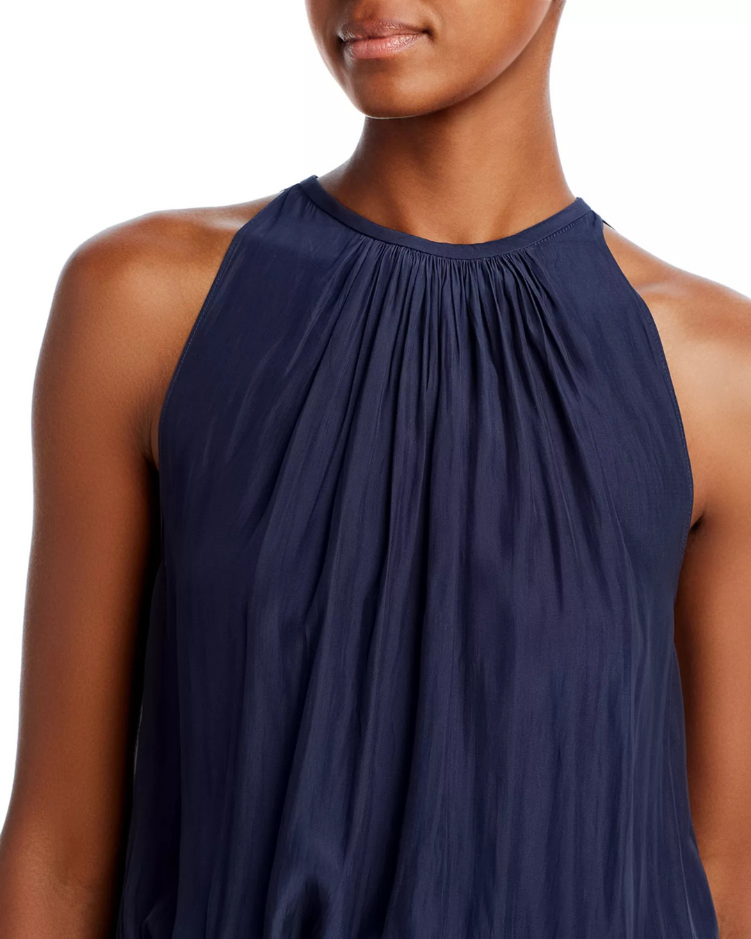 Ramy Brook Audrey Sleeveless Halter Drop Waist Midi Dress MSRP $425