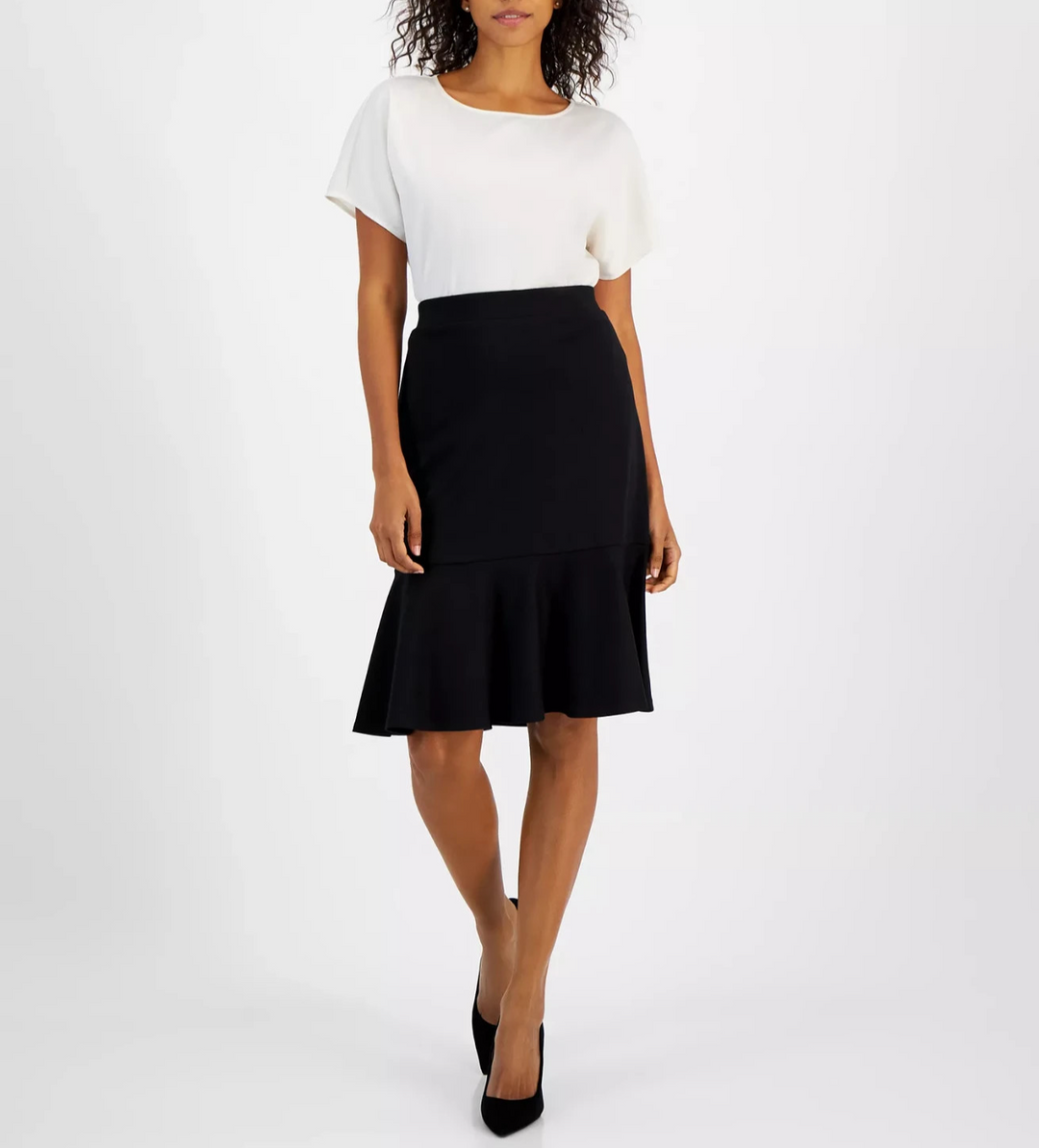 Kasper Women's Flounce-Hem Pencil Skirt MSRP $79