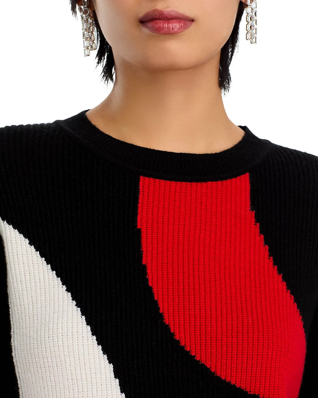 T Tahari Color Blocked Abstract Sweater MSRP $78