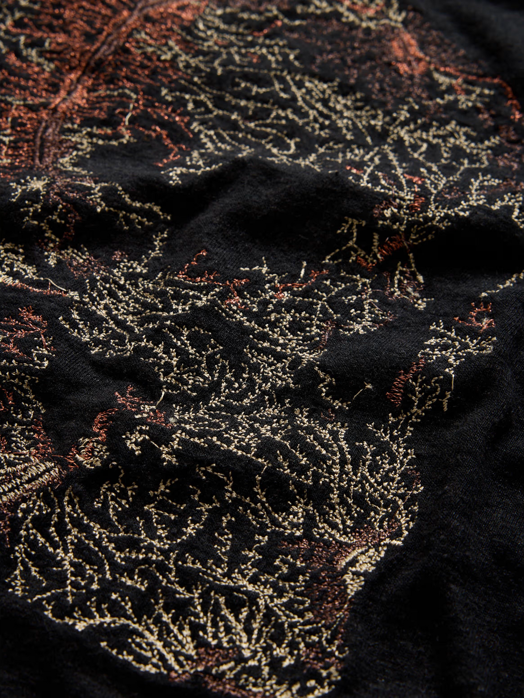 John Varvatos Embroidered Skull Men's T Shirt MSRP $148