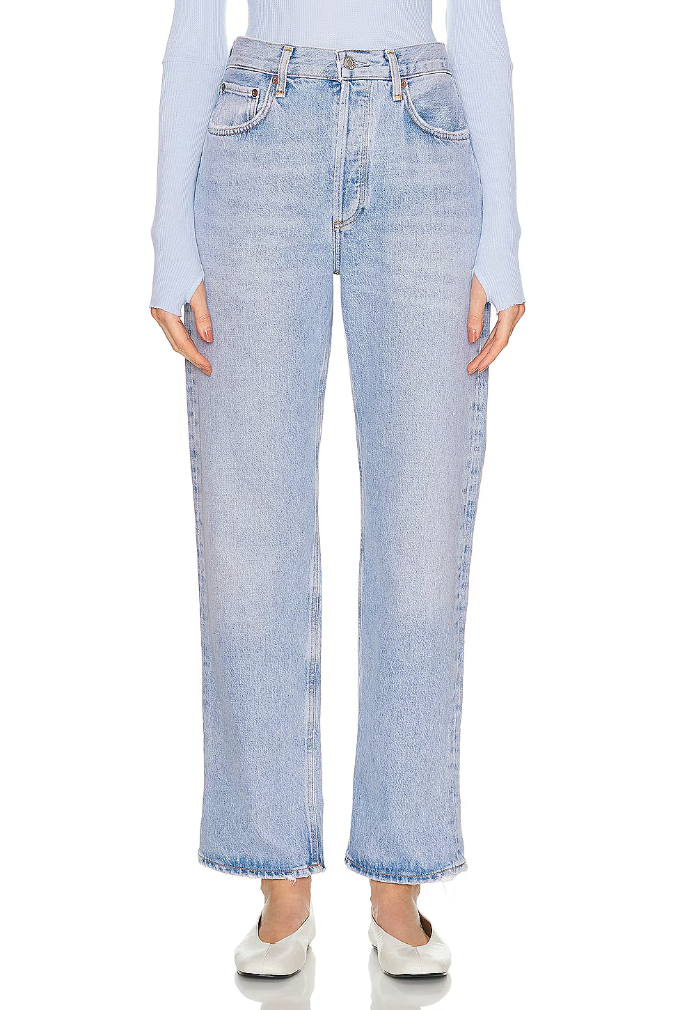 AGOLDE Fran Low Slung Easy Straight Jeans MSRP $238