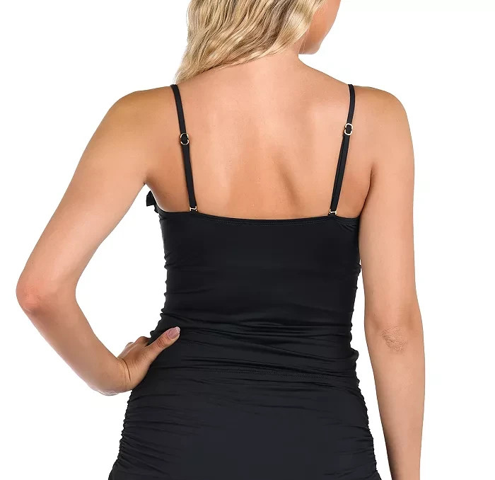 La Blanca IG Ruffle Bandeau Tankini Top MSRP $105