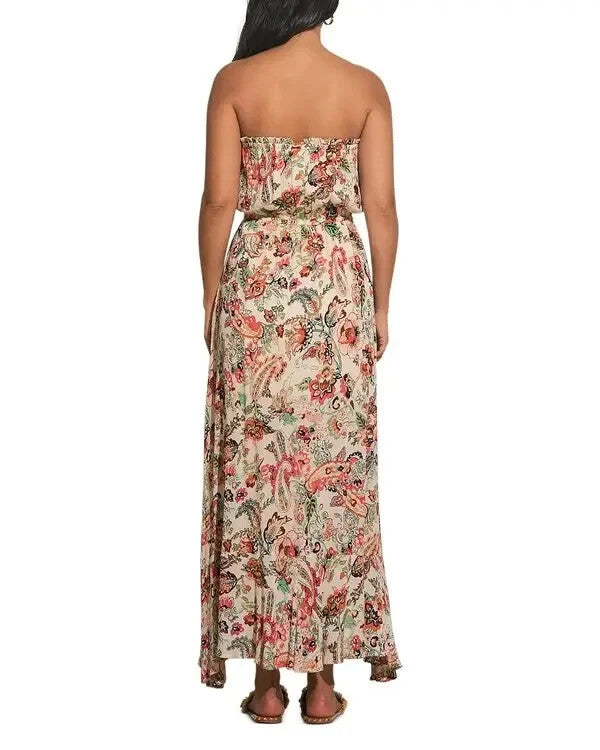 Elan Strapless Printed Maxi Dress MSRP $98