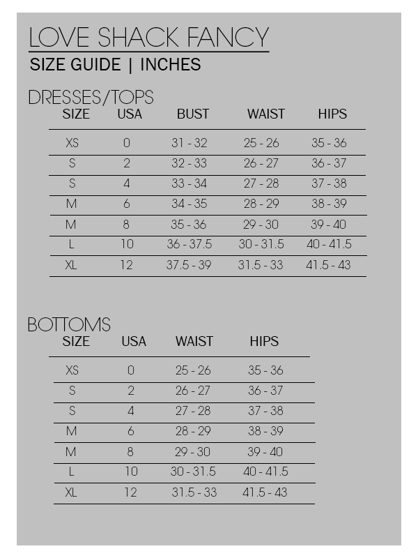 LoveShackFancy Elma Sweatpants MSRP $235