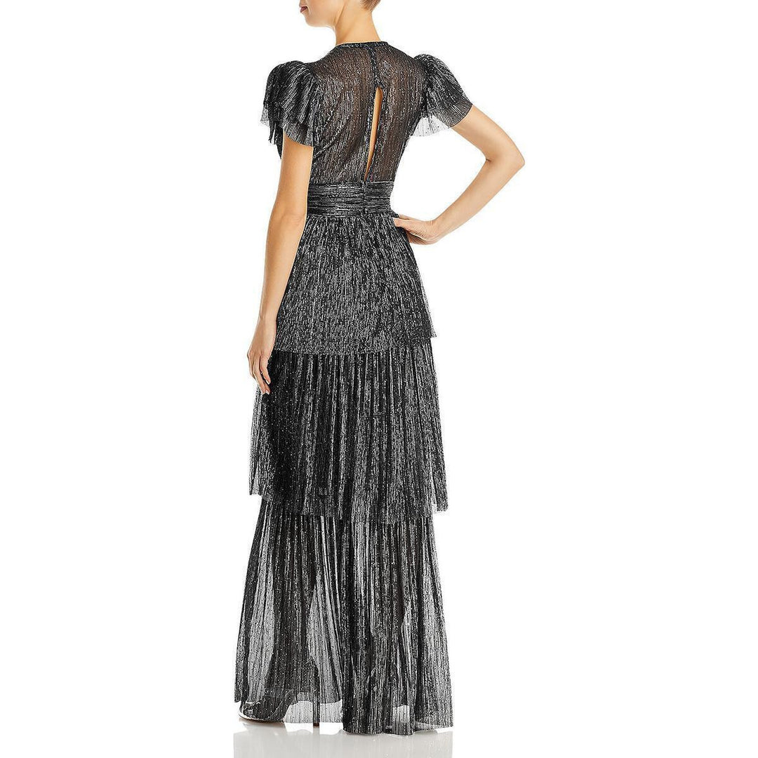 Sabina Musayev Sarah Tiered Sequined Dress MSRP $570 # 3B 2174 NEW