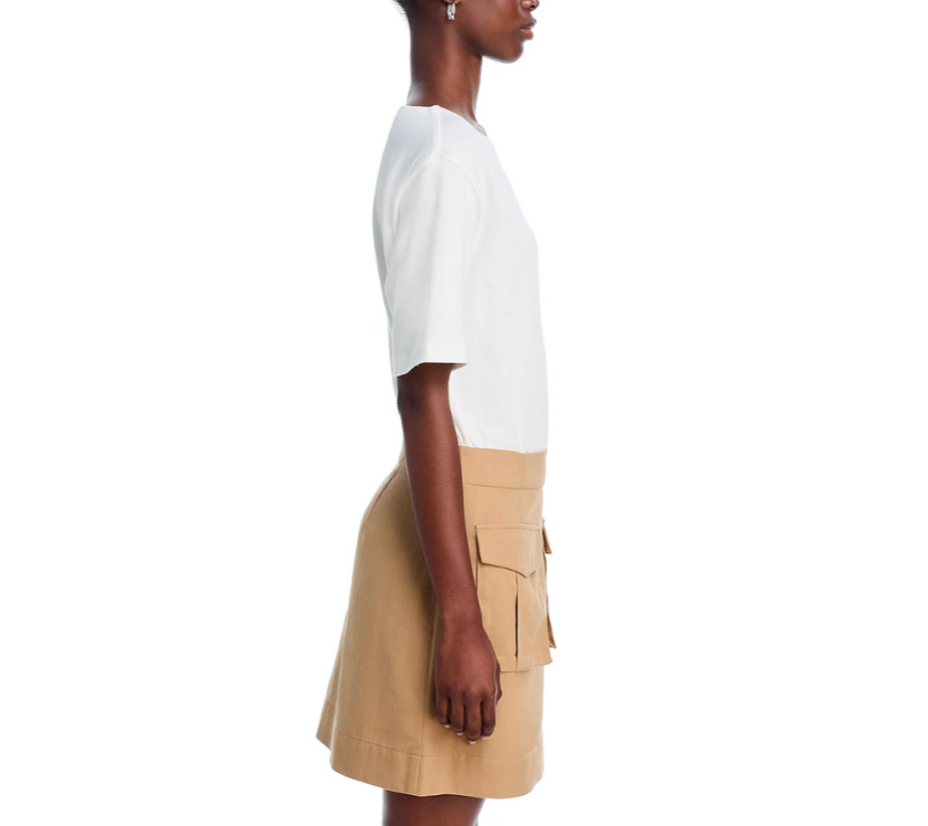 Veronica Beard Elowyn Mixed Media Dress MSRP $398