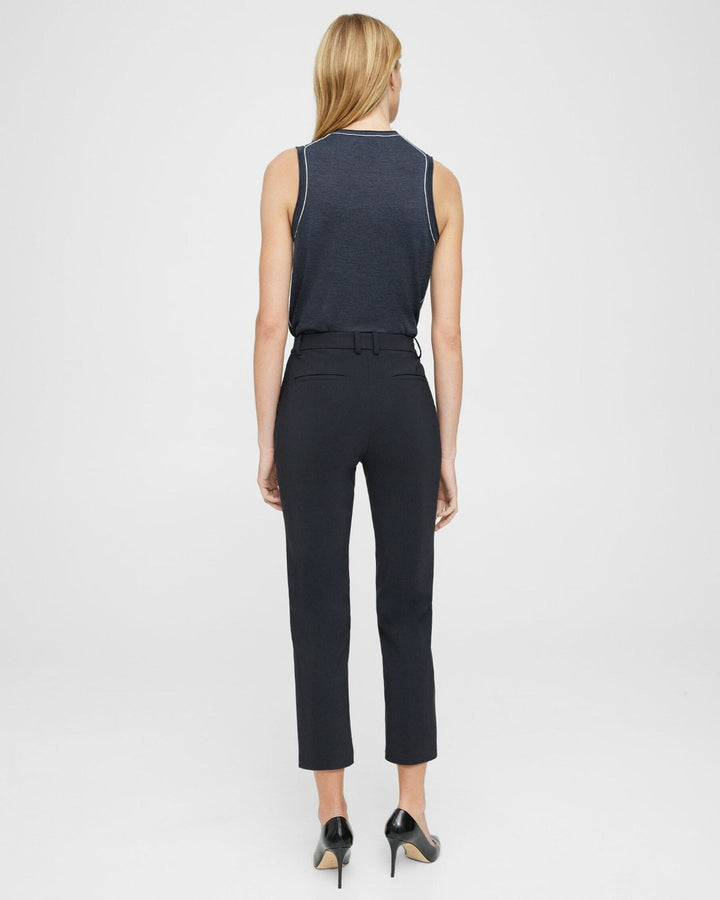 Theory Cropped High-Waist Pant in Precision Ponte MSRP $245