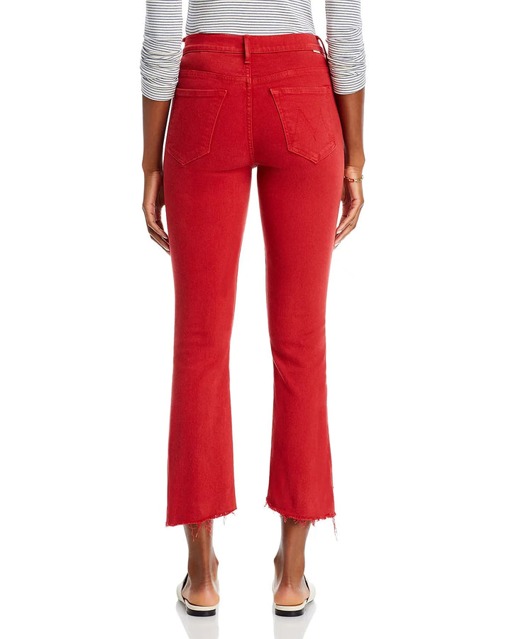 Mother the Insider Frayed Step Hem High Rise Cropped Bootcut Jeans MSRP $228