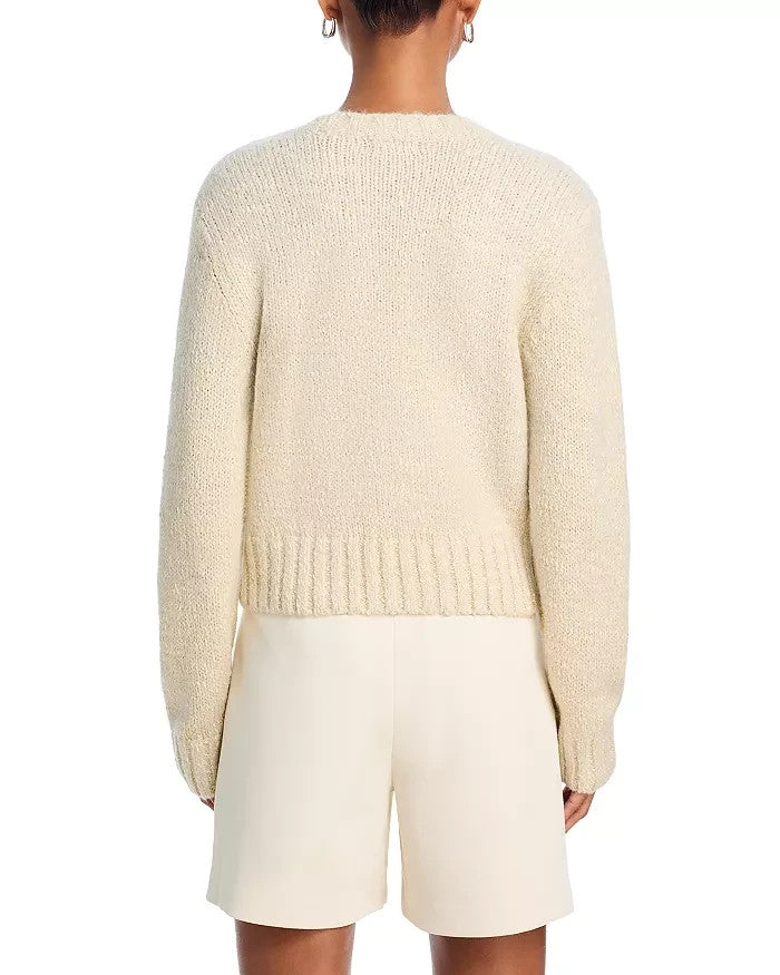 AQUA Iridescent Sequin Crewneck Knit Sweater MSRP $78