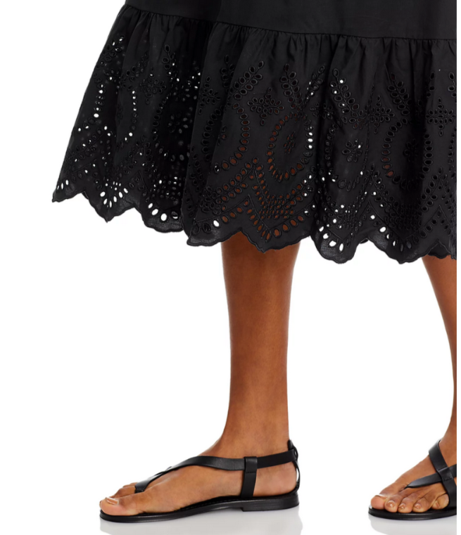 Rails Clementine Eyelet Trim Midi Dress MSRP $268