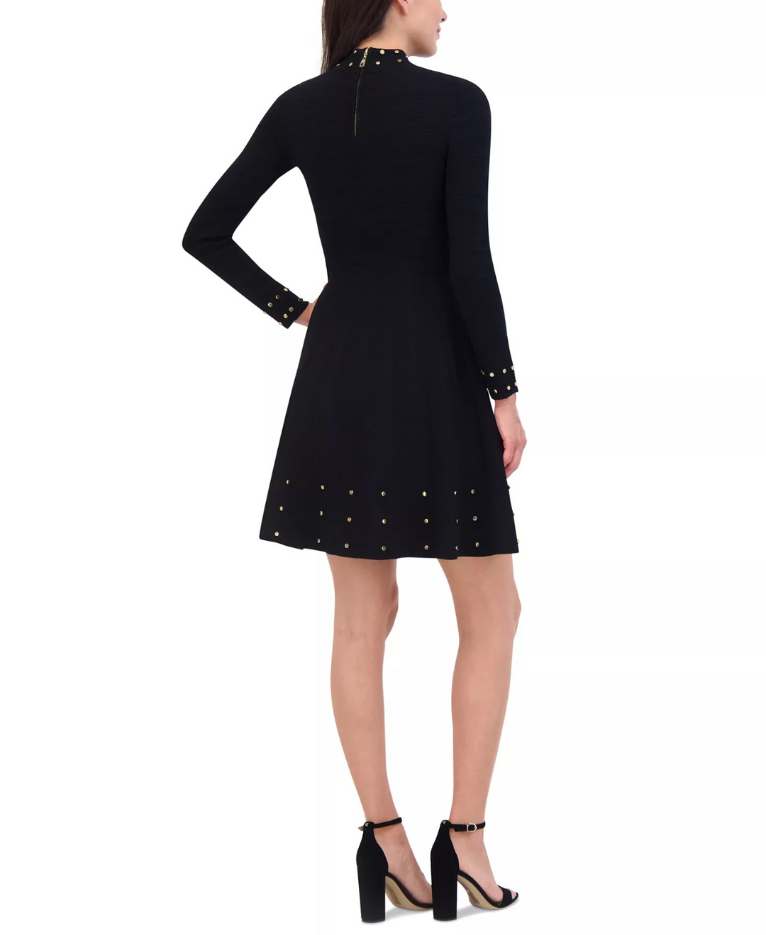 Vince Camuto Women's Embellished Mock Neck Dress MSRP $138