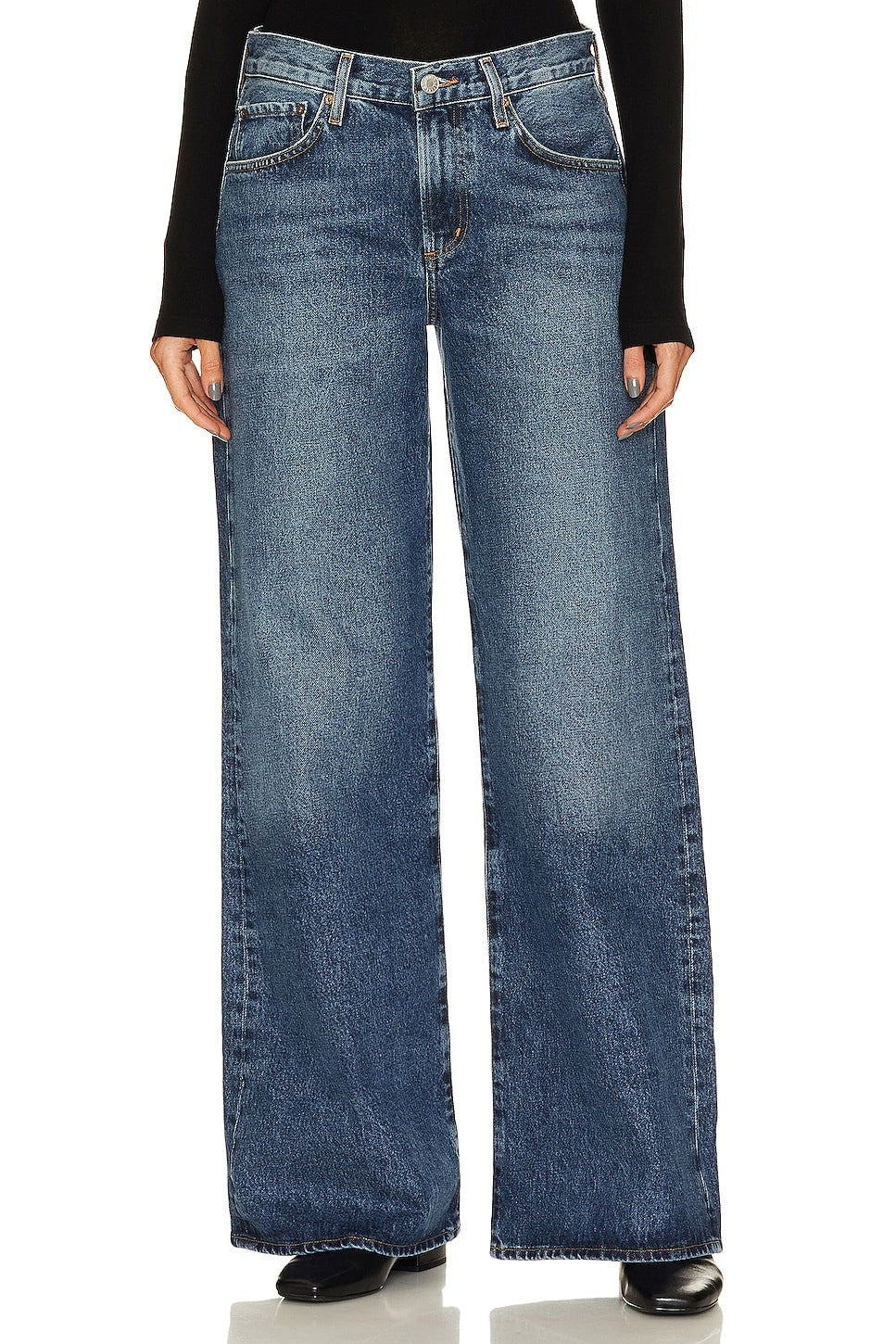 AGOLDE Clara Low Rise Baggy Flare Jeans MSRP $258