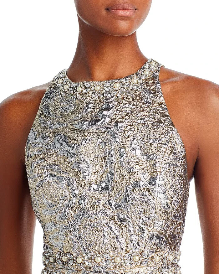 Alice and Olivia Dru Metallic Mini Dress MSRP $595 Size 2 # 1B 2436