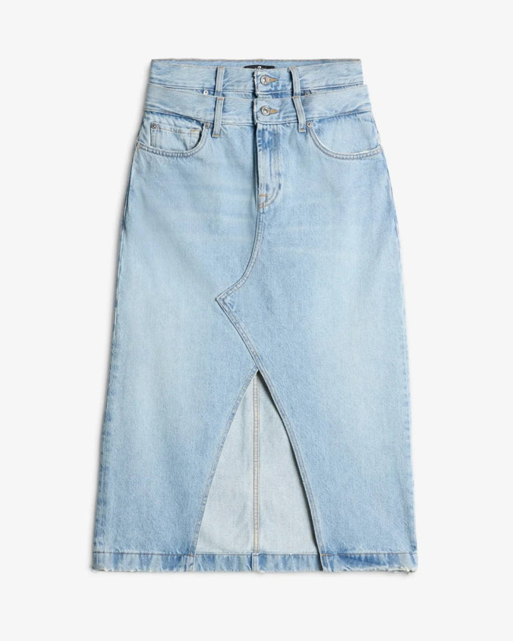7 for All Mankind Double Waisted Skirt MSRP $228