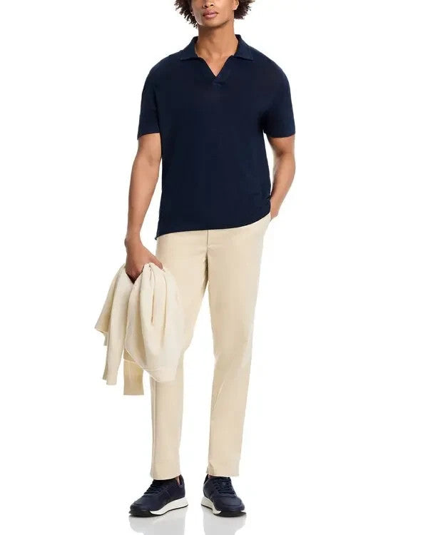 The Men's Store Johnny Collar Linen Polo MSRP $98