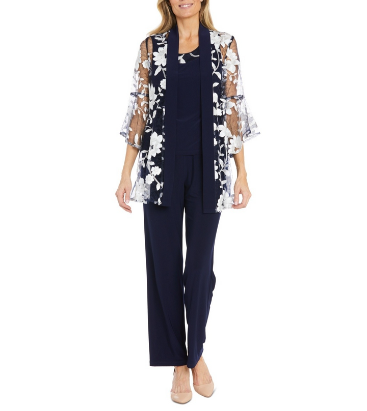 R & M Richards Women's 3-Pc. Jacket, Tank Top & Pants Set MSRP $149