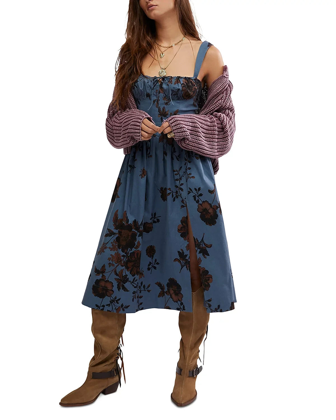 Free People Laters Baby Midi Dress MSRP $168