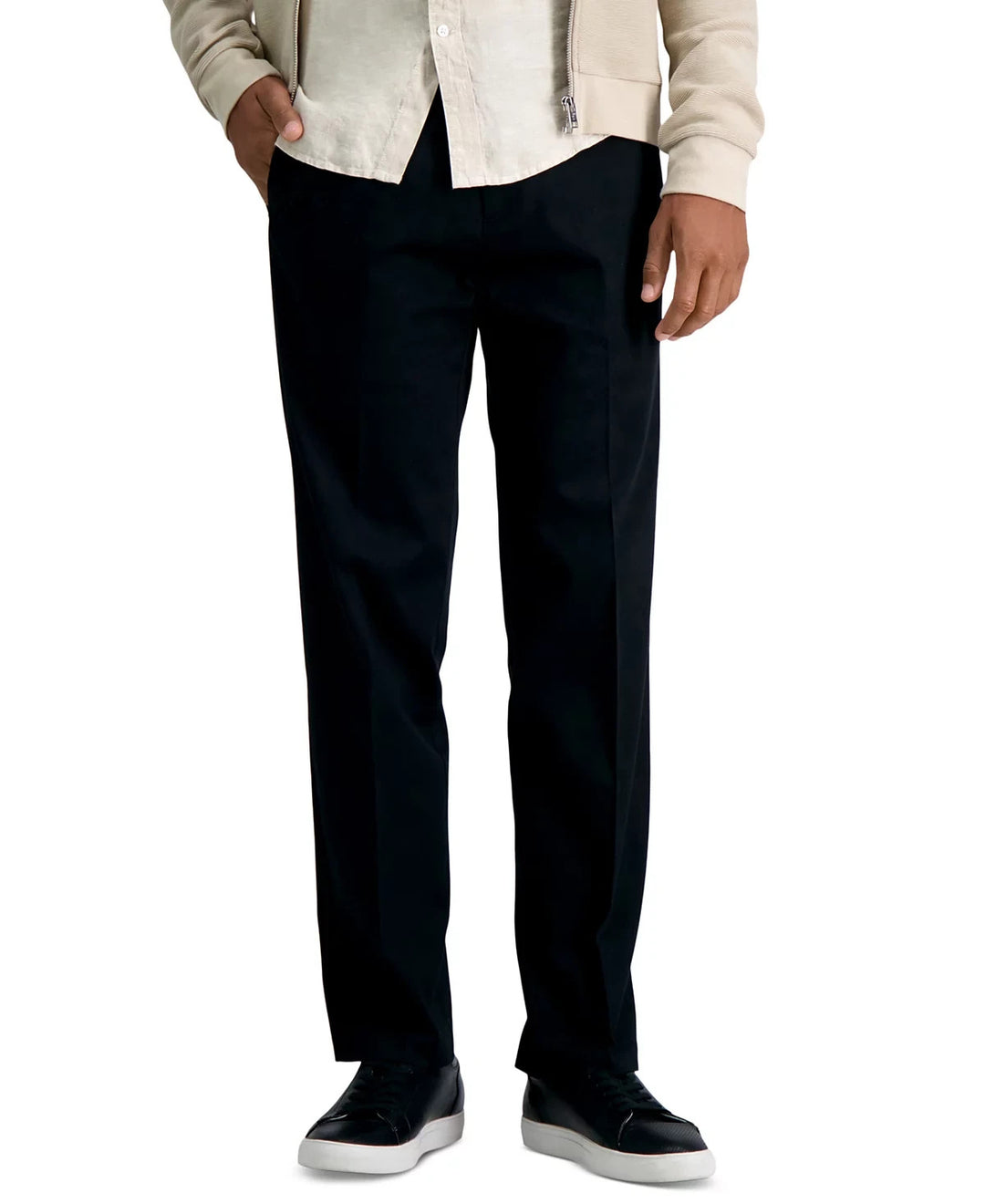 Haggar Premium No Iron Khaki Straight-Fit Stretch Flat-Front Pants MSRP $70