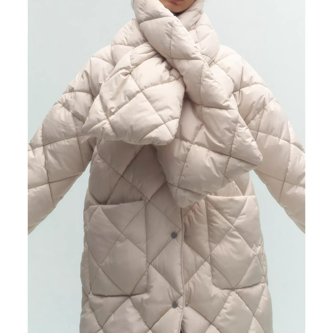 Barbour Brigitte Puffer Coat with Scarf MSRP $425
